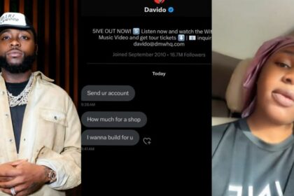 Davido Offers To Build Shop For Female Fan After Threatening To Unfollow Her