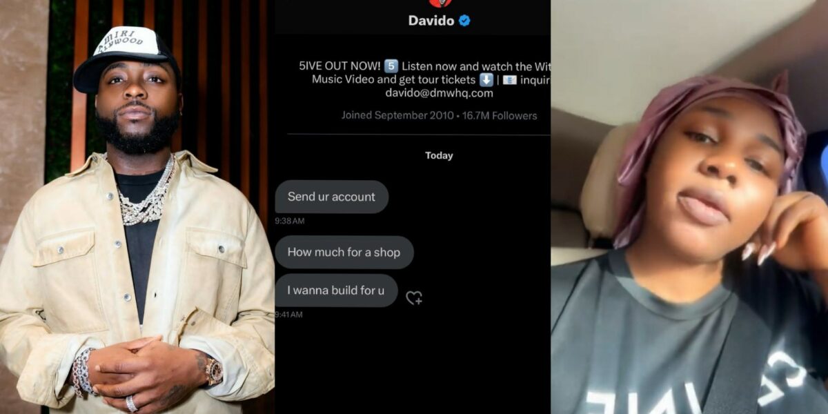 Davido Offers To Build Shop For Female Fan After Threatening To Unfollow Her