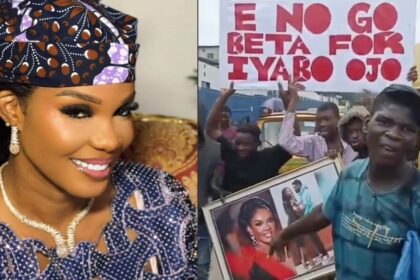 Area Boys Protest Against Iyabo Ojo Over Her Involvement In Late Mohbad's Case [Video]