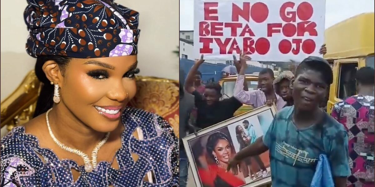 Area Boys Protest Against Iyabo Ojo Over Her Involvement In Late Mohbad's Case [Video]