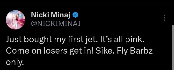 Nicki Minaj Buys Private Jet And Mansion To Shut Down Rumours Of Being Broke 2 Nicki Minaj Buys Private Jet And Mansion To Shut Down Rumours Of Being Broke
