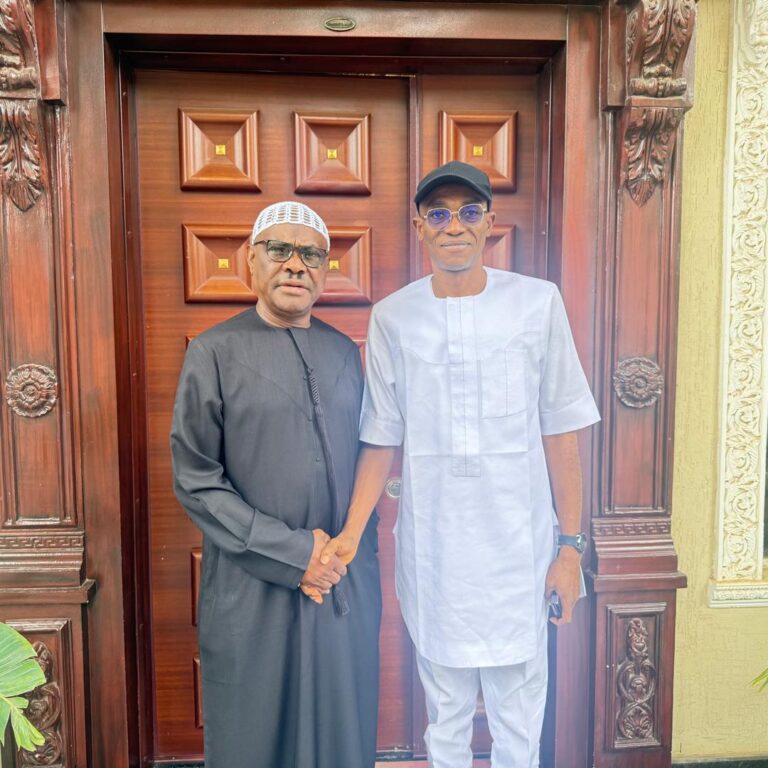 Labour Party Factional Chairman, Julius Abure Visits Nyesom Wike In Abuja [Photos]