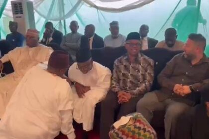 Shettima, Atiku, Peter Obi, El-Rufai, Others Attend Fidau Prayer For Buhari [Video]