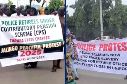 Retired Police Officers in Abuja And Taraba Protest Over Poor Welfare Conditions