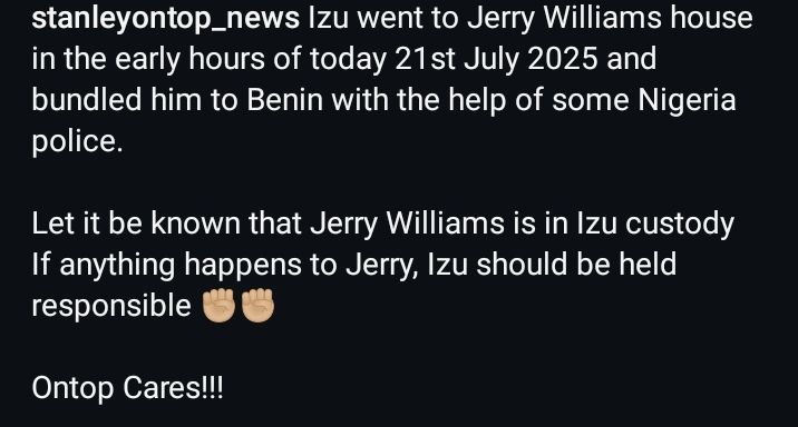 Actor Jerry Williams Reportedly Arrested By Police In Edo 2 Actor Jerry Williams Reportedly Arrested By Police In Edo