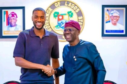 Chelsea Defender Tosin Adarabioyo Visits Lagos Governor Sanwo-Olu [Photos]