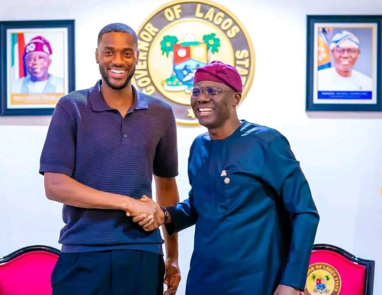 Chelsea Defender Tosin Adarabioyo Visits Lagos Governor Sanwo-Olu [Photos]