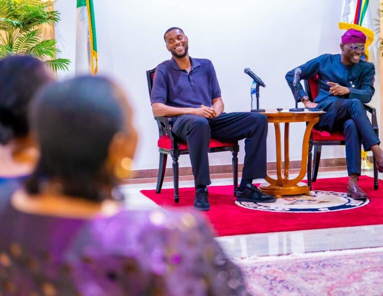 Chelsea Defender Tosin Adarabioyo Visits Lagos Governor Sanwo-Olu [Photos]
