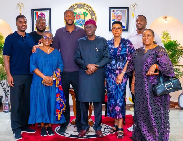 Chelsea Defender Tosin Adarabioyo Visits Lagos Governor Sanwo-Olu [Photos]