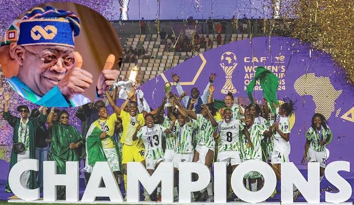 Tinubu Confers Super Falcons With National Honours, Awards $100,000 To Players