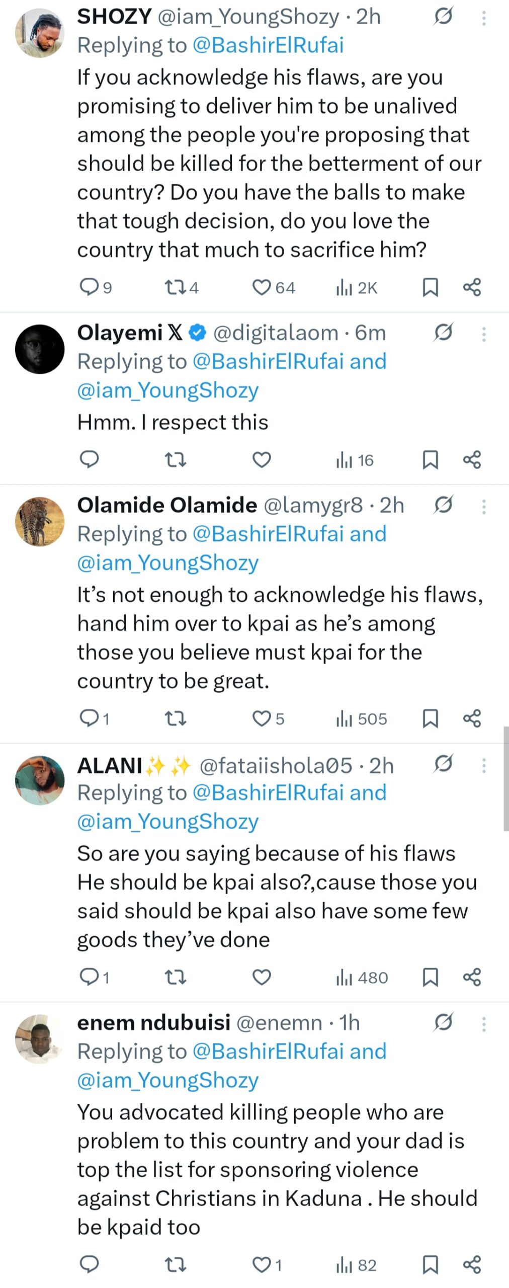 "Certain People Have To Die For Nigeria To Become Great Again" - Bashir El-Rufai 4 "Certain People Have To Die For Nigeria To Become Great Again" - Bashir El-Rufai