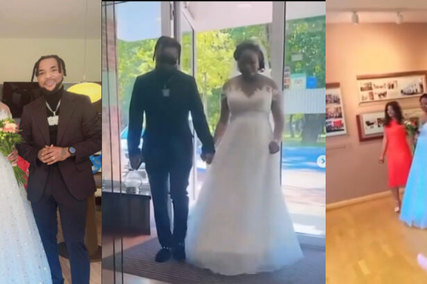 Oritse Femi's Daughter Marries Her Oyibo Husband In Lithuania Wedding [Video]