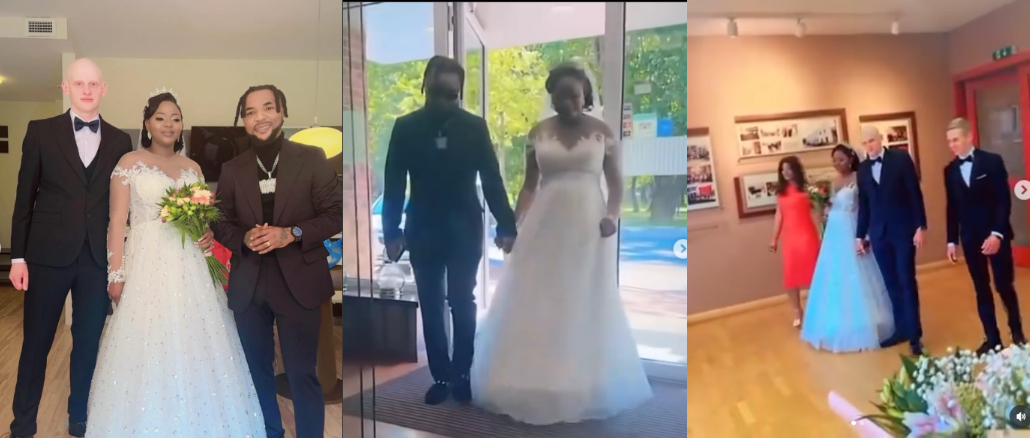 Oritse Femi's Daughter Marries Her Oyibo Husband In Lithuania Wedding [Video]