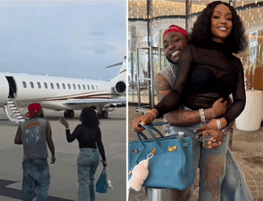 Reactions As Davido And Chioma Jet Off To Miami For Their White Wedding [Video]