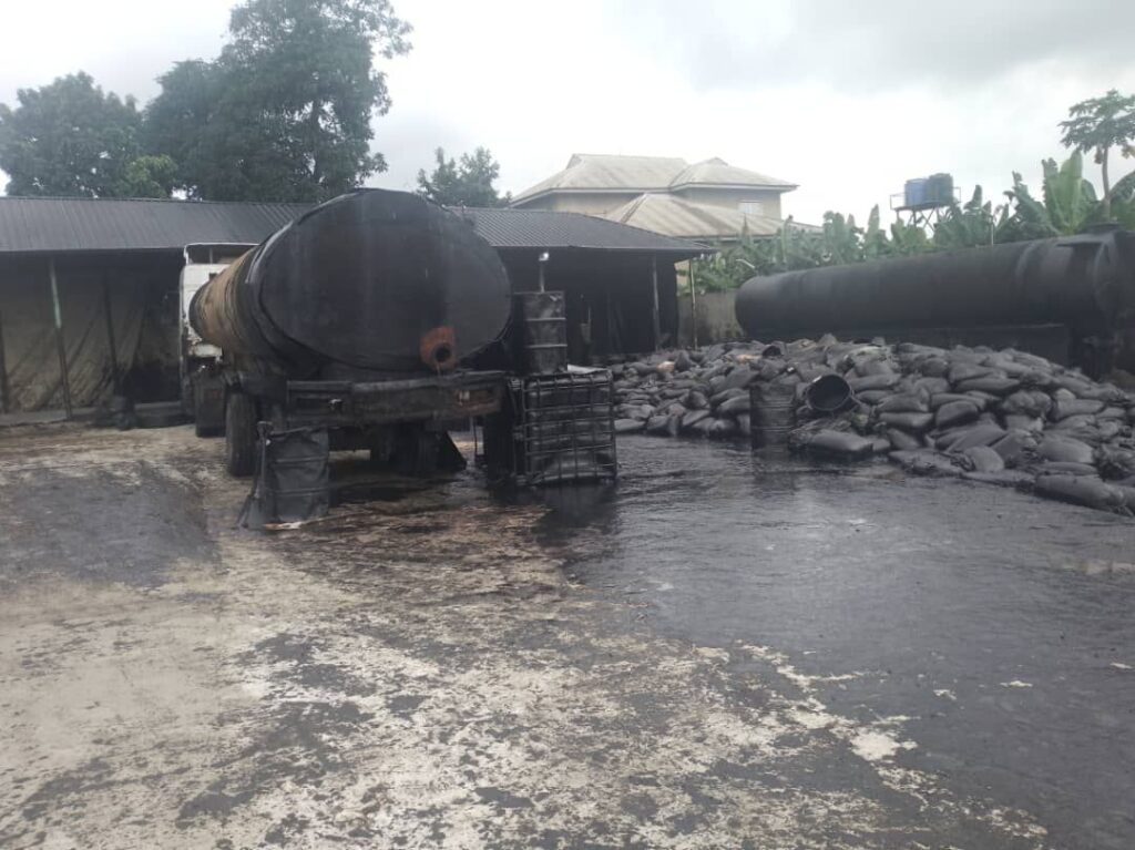 Special Task Force, PINL Bust Two Illegal Refining Sites Masquerading as Piggery, Logistics Firm