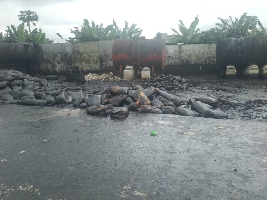 Special Task Force, PINL Bust Two Illegal Refining Sites Masquerading as Piggery, Logistics Firm 1
