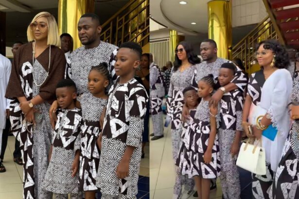 Ubi Franklin’s Exes Lilian Esoro And Sandra Iheuwa Reunite To Support Him At Sister’s Burial