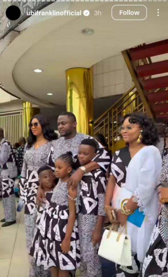 Ubi Franklin’s Exes Lilian Esoro And Sandra Iheuwa Reunite To Support Him At Sister’s Burial