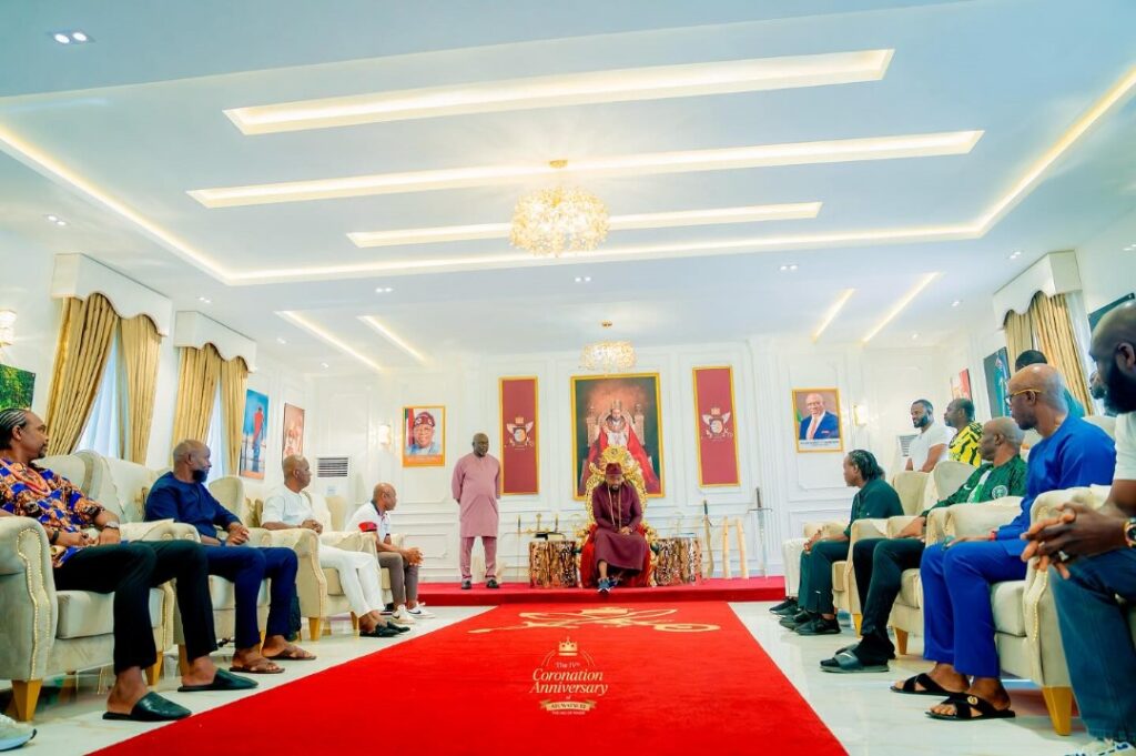 Jay Jay Okocha, Kanu Nwankwo and Taribo West Reunite as Atlanta ’96 Eagles Light Up Olu of Warri 4th Coronation Anniversary 3