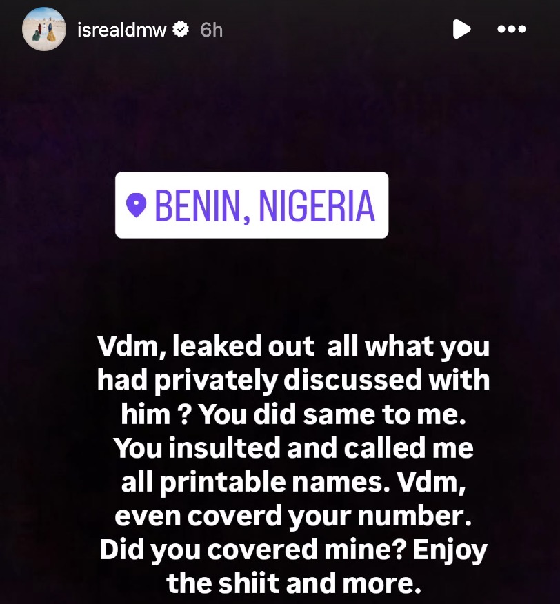 "You Did Worse To Me" - Israel DMW Drags Phyna Amidst Clash With VeryDarkMan