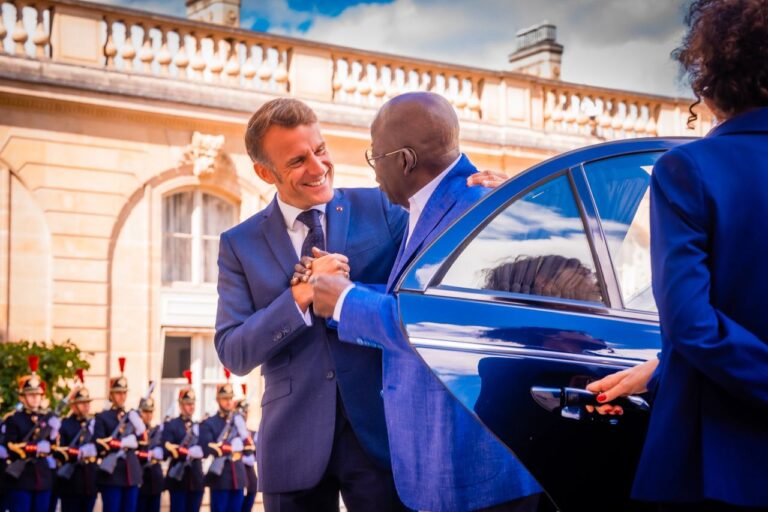 Bola Tinubu Meets With Emmanuel Macron In Paris [Photos]
