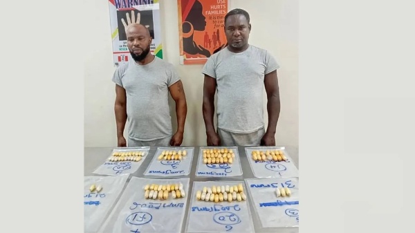 NDLEA Arrest Two Brazil Returnees After Excreting 116 Wraps Of Heroin And Cocaine