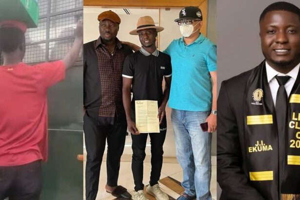 Viral Hawker Thanks Obi Cubana, Daddy Freeze As He Graduates From Law School