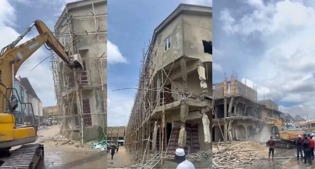 Lagos Government Begins Demolition Of Illegal Structures At Trade Fair Complex