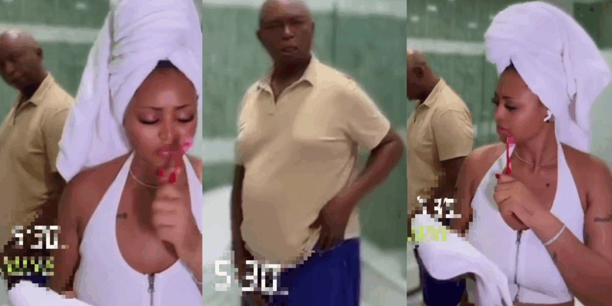 Outrage As Regina Daniels Shares Video Of Husband Ned Nwoko Urinating