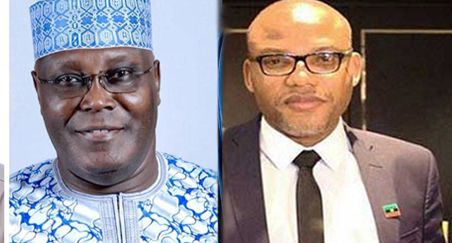 Atiku Joins Sowore To Campaign For Nnamdi Kanu’s Release