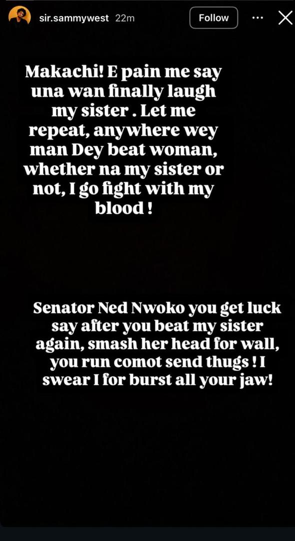 "Ned Nwoko Beat My Sister And Smashed Her Head On The Wall" - Regina Daniel’s Brother