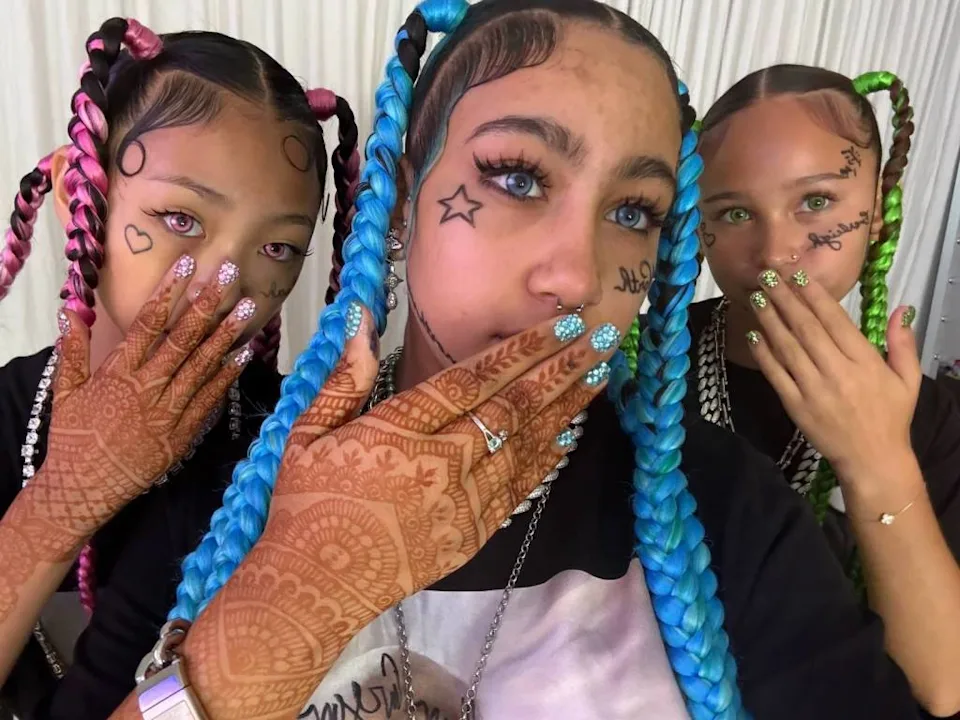 12-Year-Old North West Show Off Her Face Tattoo, Grill, And Septum Ring [Photos]