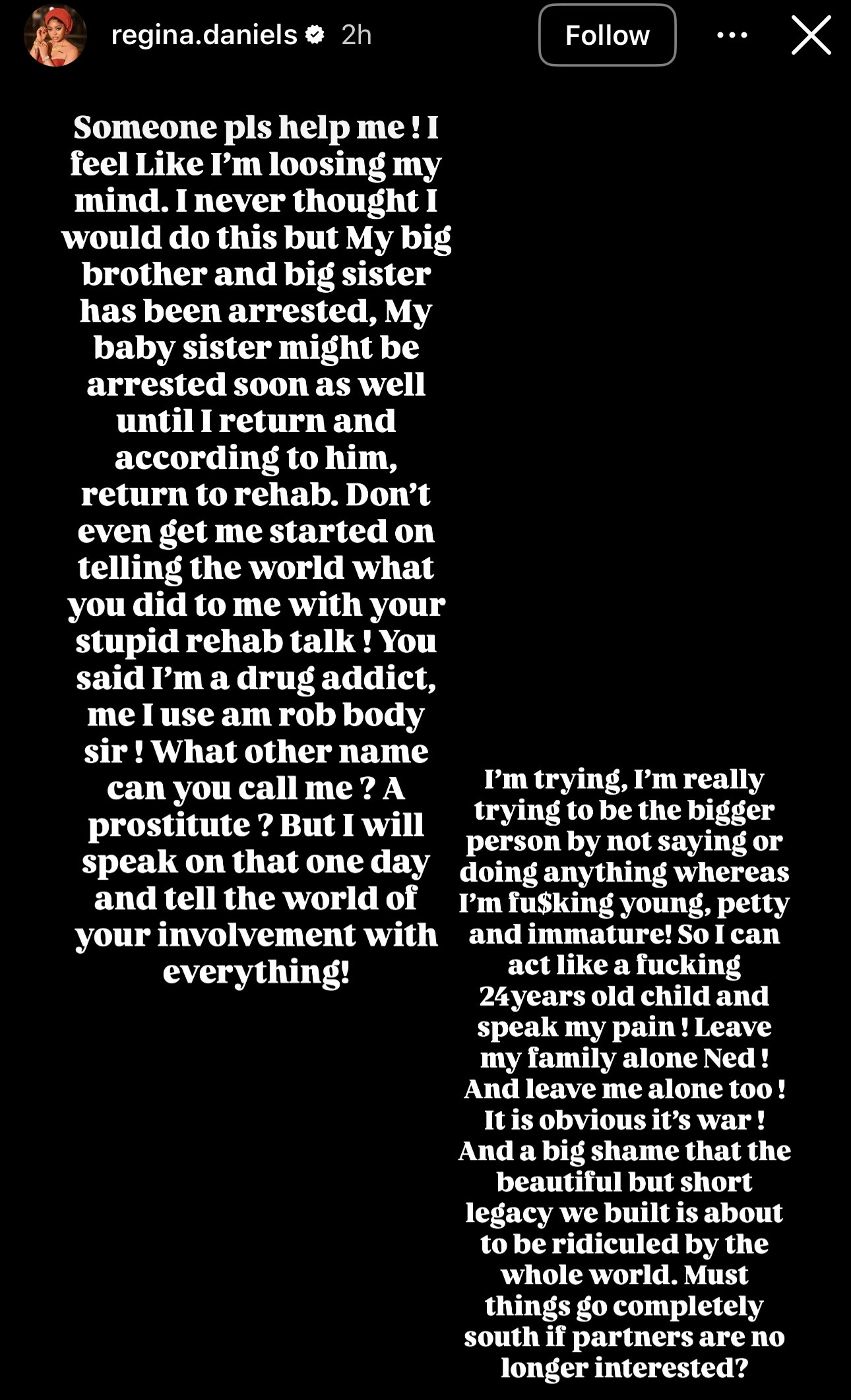 "Police Are Beating My Brother Like A Criminal” — Regina Daniels Calls Out Ned Nwoko 2 "Police Are Beating My Brother Like A Criminal” — Regina Daniels Calls Out Ned Nwoko