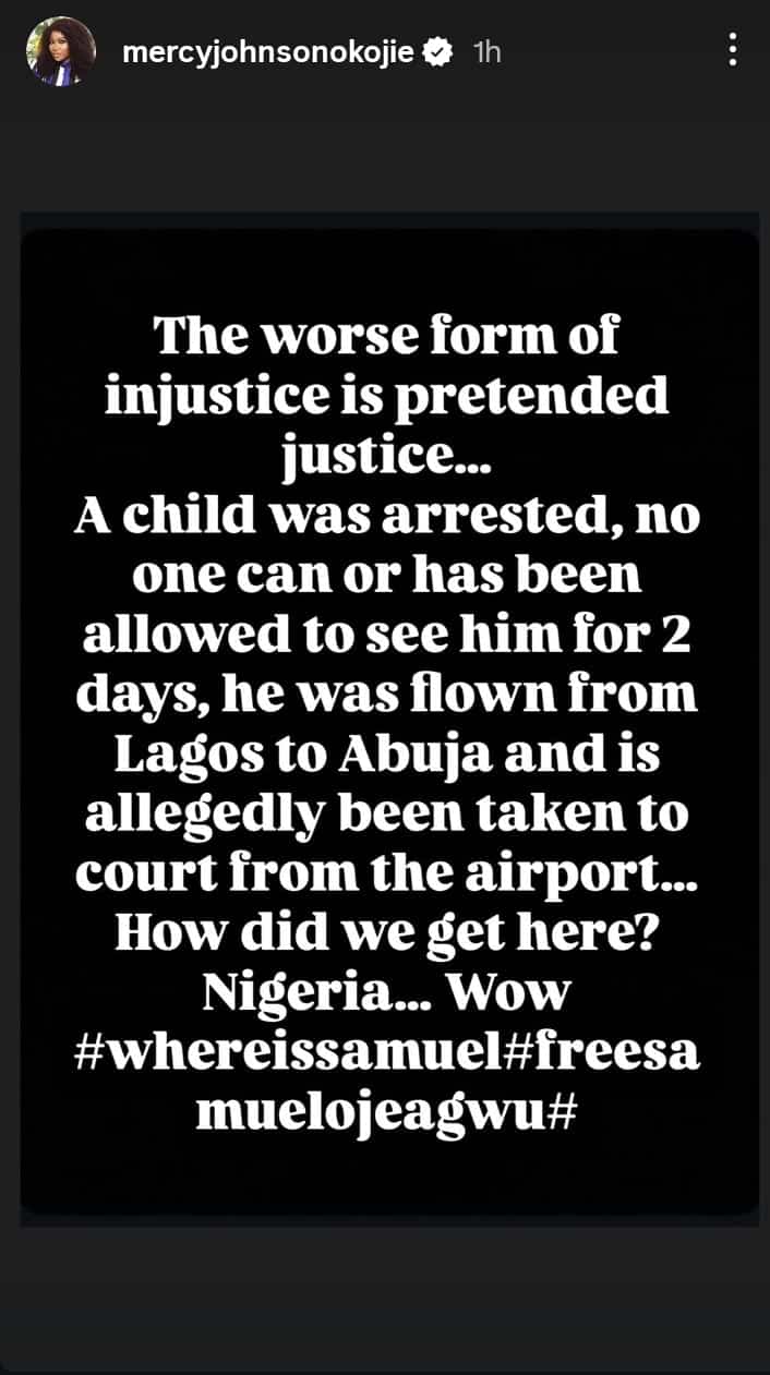 "Worst Form Of Injustice” – Mercy Johnson Reacts To Arrest Of Regina Daniels’ Brother, Sammy West 2 "Worst Form Of Injustice” – Mercy Johnson Reacts To Arrest Of Regina Daniels’ Brother, Sammy West