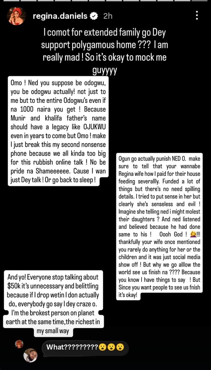 Regina Daniels Accuses Ned Nwoko Of Molesting His Daughters, Drags Laila Charani 2 Regina Daniels Accuses Ned Nwoko Of Molesting His Daughters, Drags Laila Charani