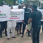 PDP Members Stage Peaceful Protest At US Embassy In Abuja