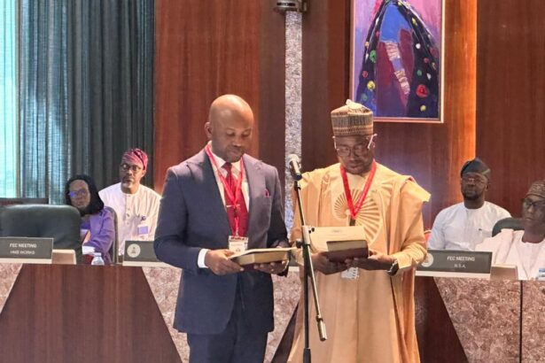 President Tinubu Swears In Bernard Doro And Kingsley Udeh As Ministers