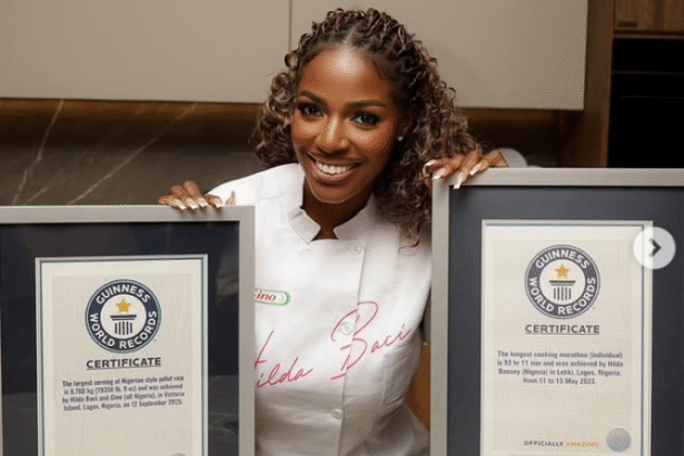 Hilda Baci Receives Second Guinness World Record Plaque For Largest Jollof Rice Pot