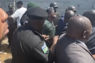Drama As FCT Minister, Nyesom Wike Clashes With Soldiers While Accessing Land In Abuja [Video]
