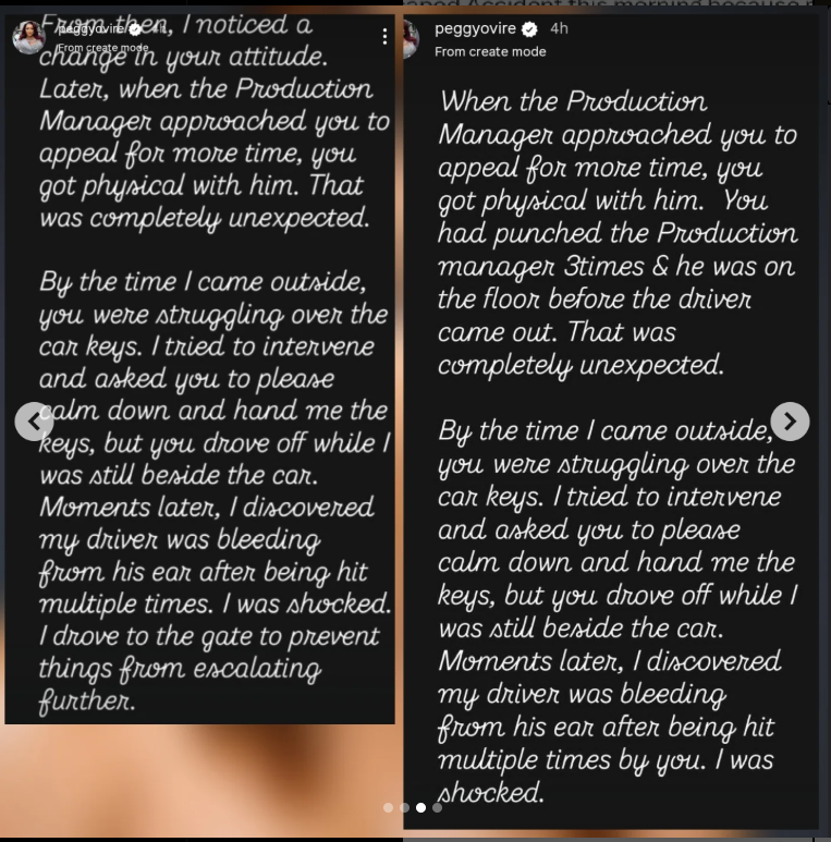 Peggy Ovire Breaks Silence After Taye Arimoro Accused Her Of Assaulting Him 