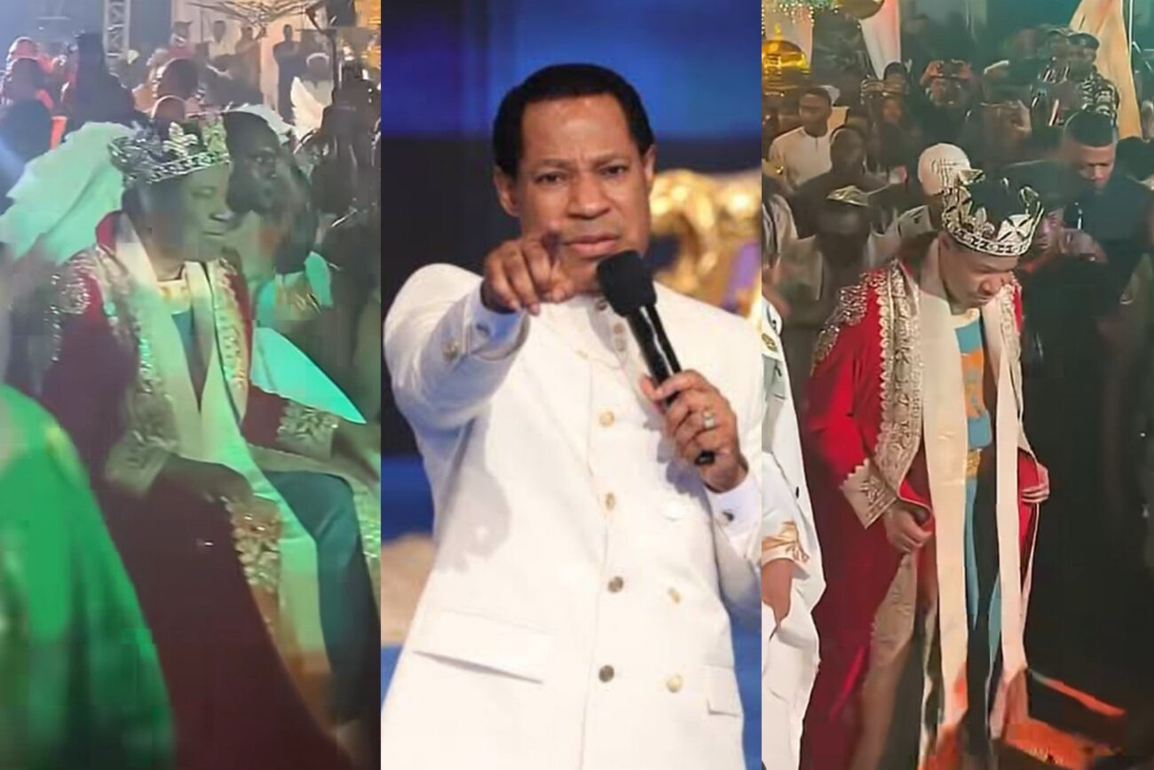 Pastor Chris Wears Crown, Royal Robe As He Makes Grand Entrance To His Birthday [Video]