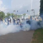 Police Fire Teargas At Contractors Protesting Over N5.2bn Debt At FCTA Secretariat
