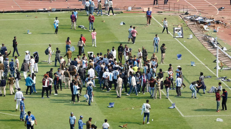 Angry Fans Vandalise India Stadium After Lionel Messi’s Abrupt Exit [Photos]