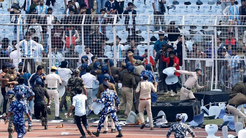 Angry Fans Vandalise India Stadium After Lionel Messi’s Abrupt Exit [Photos]