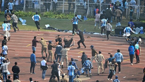 Angry Fans Vandalise India Stadium After Lionel Messi’s Abrupt Exit [Photos]