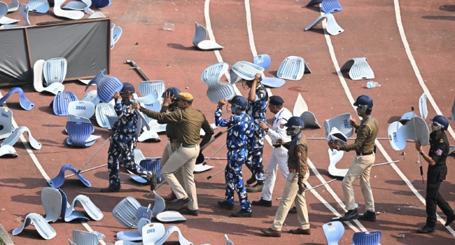Angry Fans Vandalise India Stadium After Lionel Messi’s Abrupt Exit [Photos]
