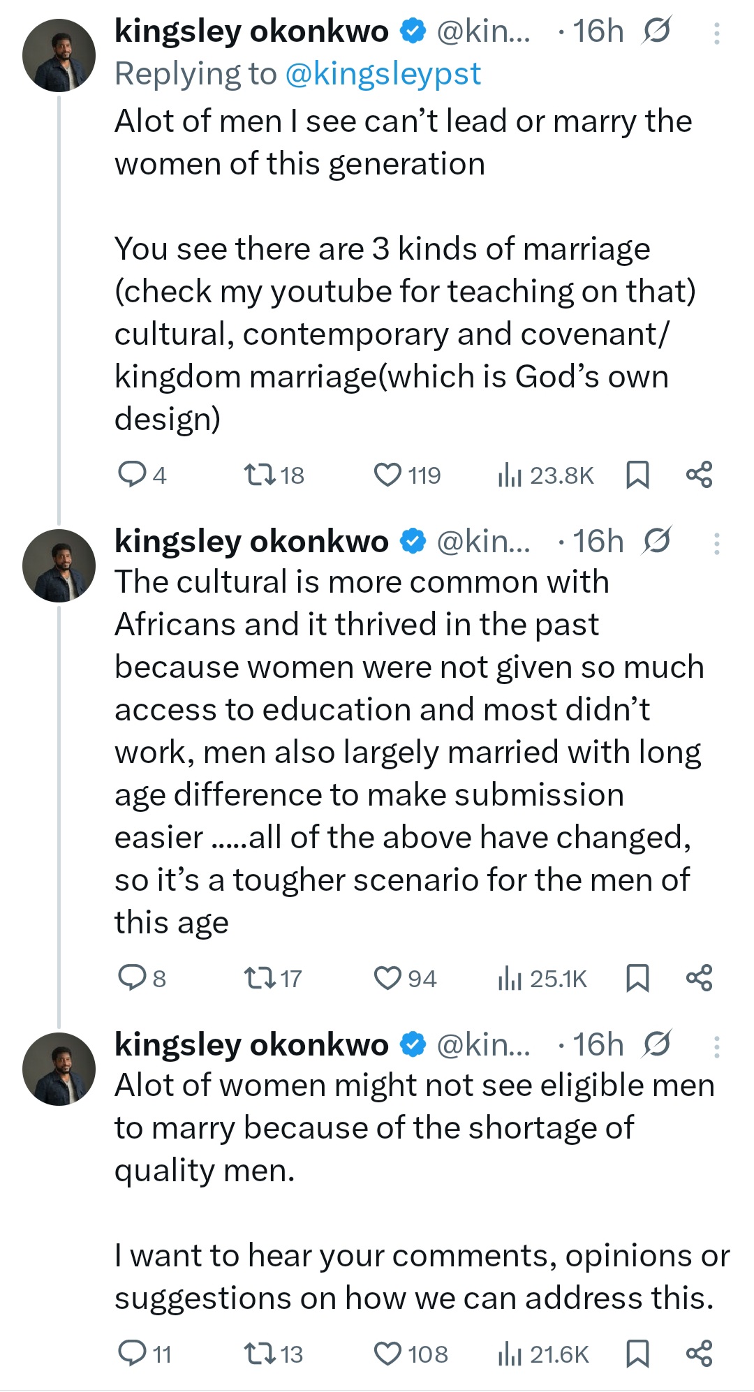 Lack Of Quality Men May Leave Many Women Without Marriage Partners – Pastor Kingsley Okonkwo 2 Lack Of Quality Men May Leave Many Women Without Marriage Partners – Pastor Kingsley Okonkwo