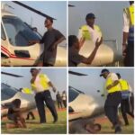 Airport Officer Assaults Young Man For Posing Beside Helicopter That Flew Asake [Video] 10