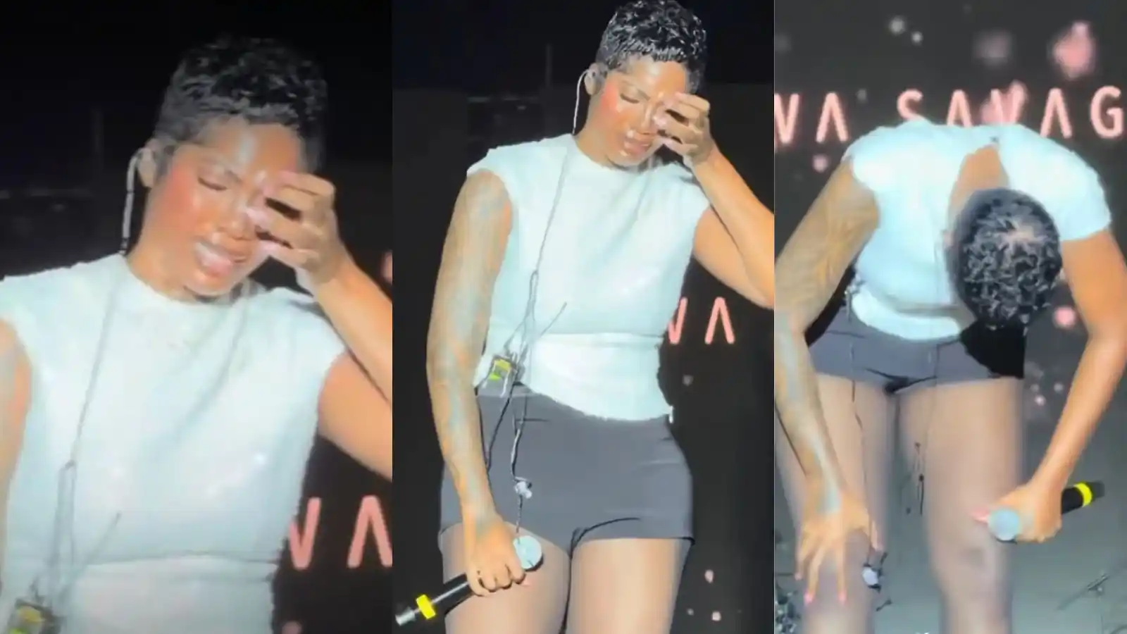 Watch The Moment Tiwa Savage Broke Down In Tears While Performing ‘Somebody’s Son’ [Video]