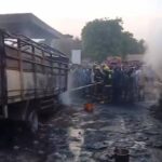 Fire Destroys Three Vehicles And Power House At Oyo Filling Station